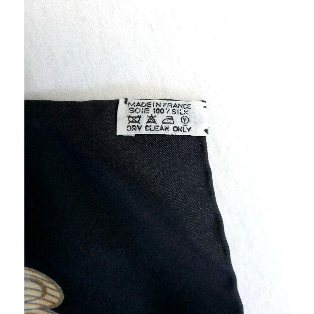 Hermes BALADE OCEANE Ocean Goddess Scarf Black & Blue with BOX Mint